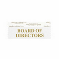 Board of Directors White Award Ribbon w/ Gold Foil Imprint (4"x1 5/8")
